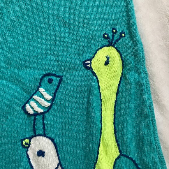 Gymboree Toddler Knit Dress 18-24M | Teal Green Birds GUC - Picture 9 of 16